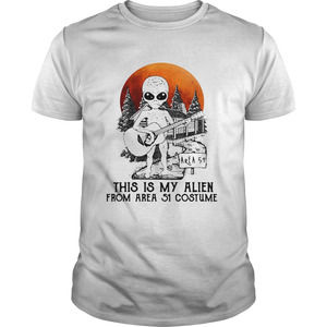 Alien Play Guitar This Is My Alien From Area 51 Costume Shirt